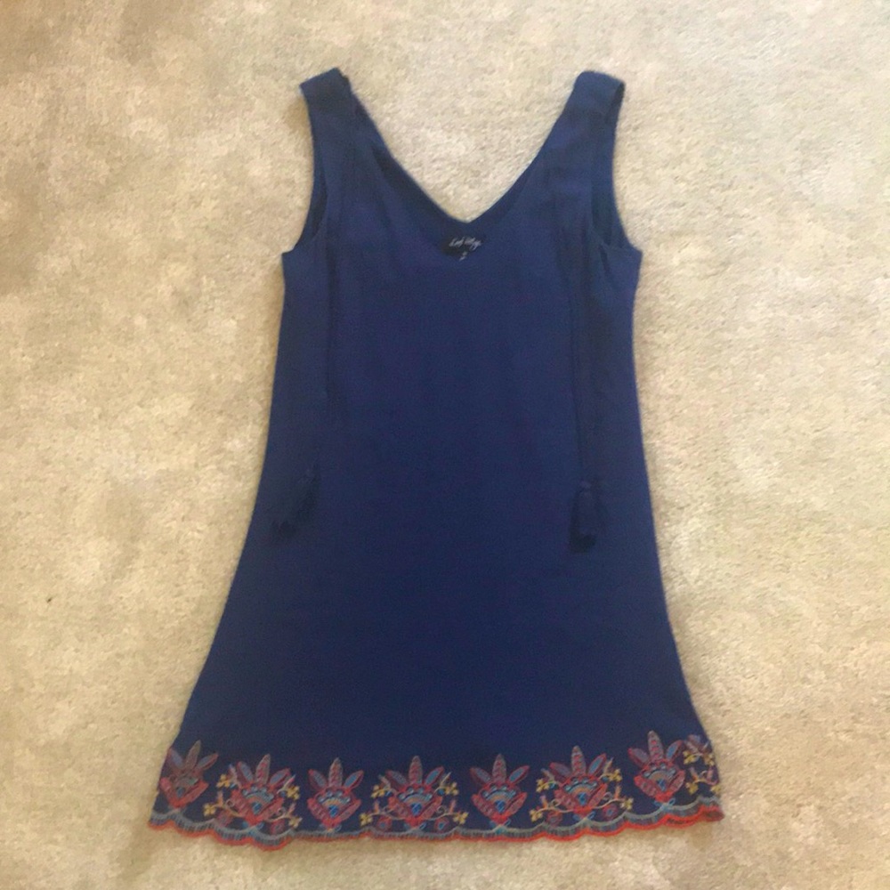 Navy blue tank top dress